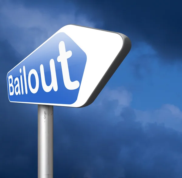 Bailout Vägmärke — Stockfoto