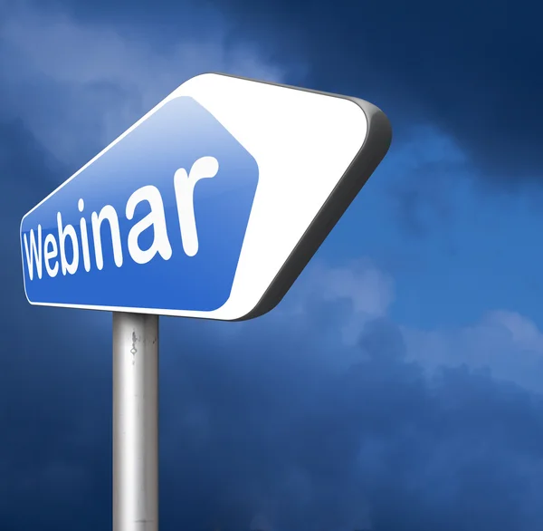 Webinar road sign — Stock Photo, Image