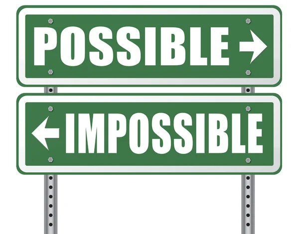 Possible or impossible road sign — Stock Photo, Image