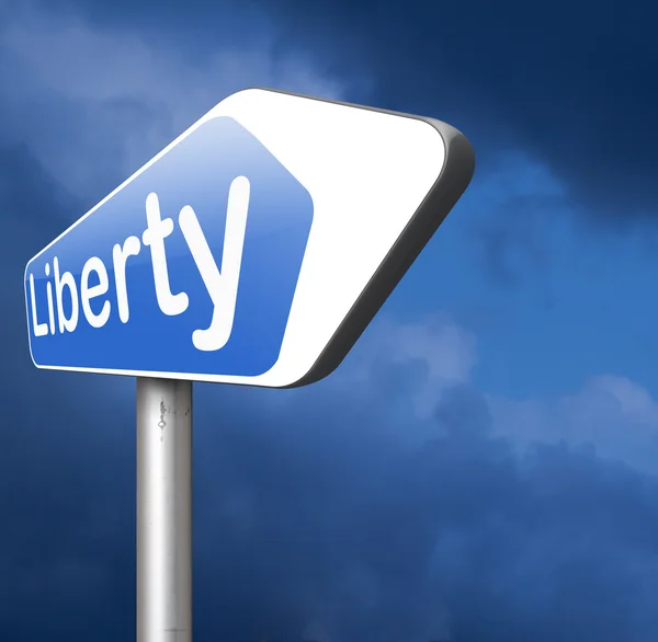 Liberty road sign — Stock Photo, Image