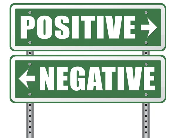 Negatives oder positives Denken — Stockfoto