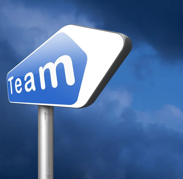 Team of groep verkeersbord — Stockfoto