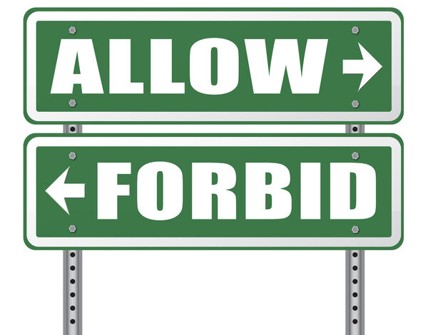 разрешить или запретить дорожные знаки
