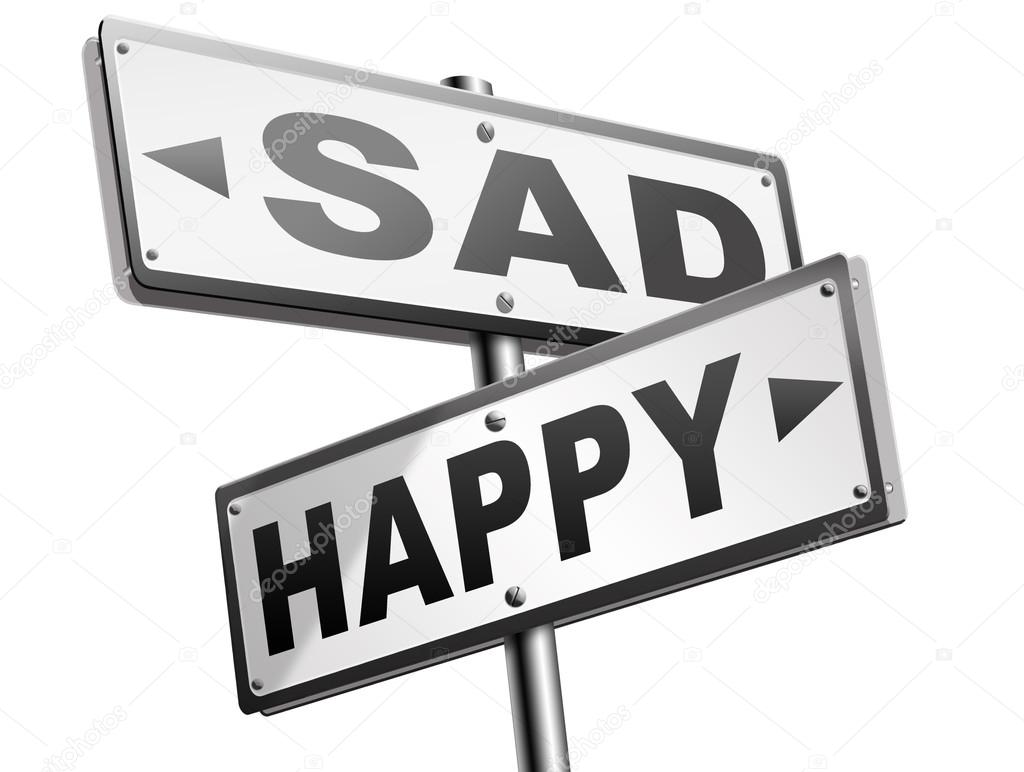 happy or sad road signs