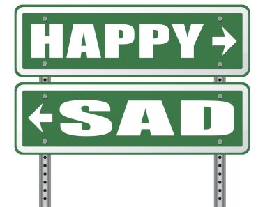 mutlu ya da üzgün yol işareti