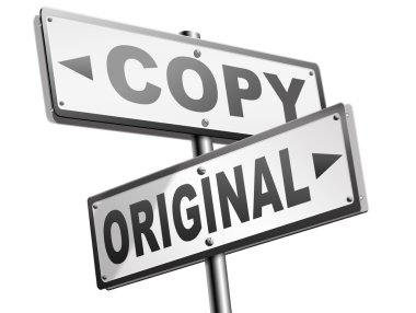 copy or original copycat or innovation clipart