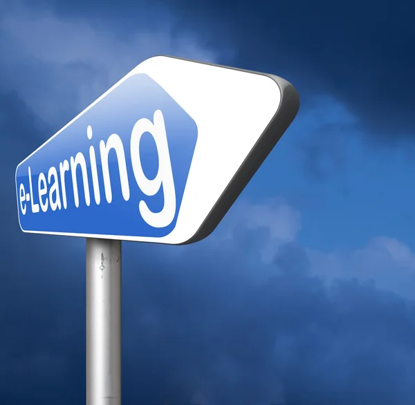 E-learning road sign — Stock Photo, Image