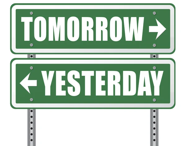 Yesterday or tomorrow future or past — Stock Photo, Image