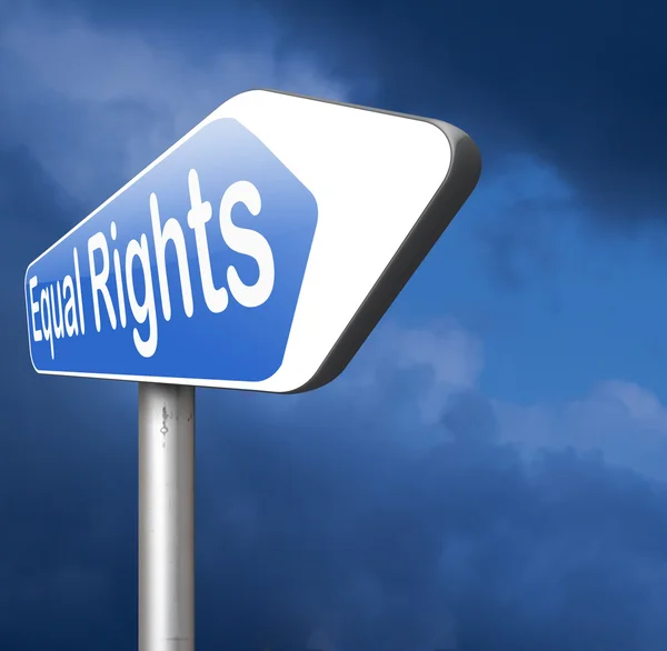 Equal rights road sign — Stock Photo, Image