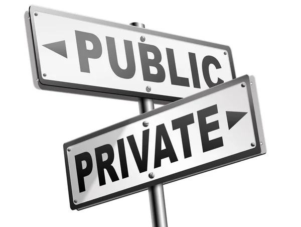 Private or public road sign — Stock Photo, Image