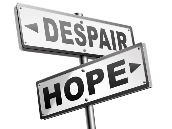 Umut ya da umutsuzluk yol işaretleri — Stok fotoğraf