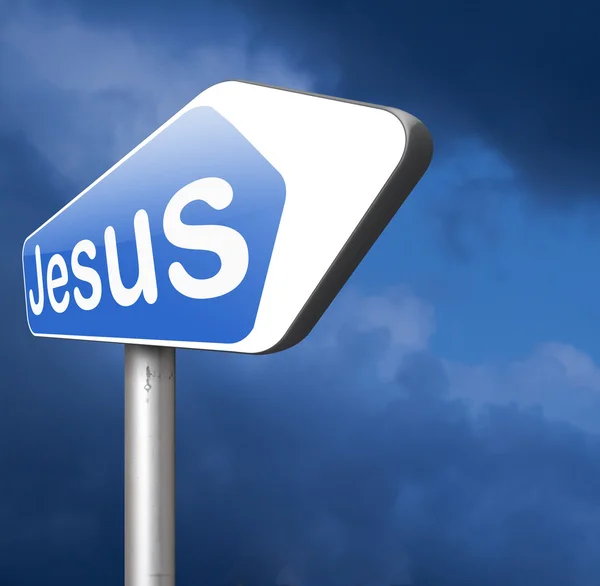 Jesus Cristo sinal de estrada — Fotografia de Stock