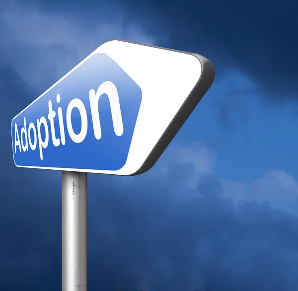 Adoption road sign — Stock Photo, Image