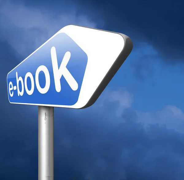 E-kitap yol işareti — Stok fotoğraf