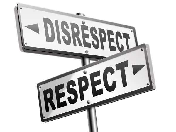 Respect different opinion road signs — Stock Photo, Image