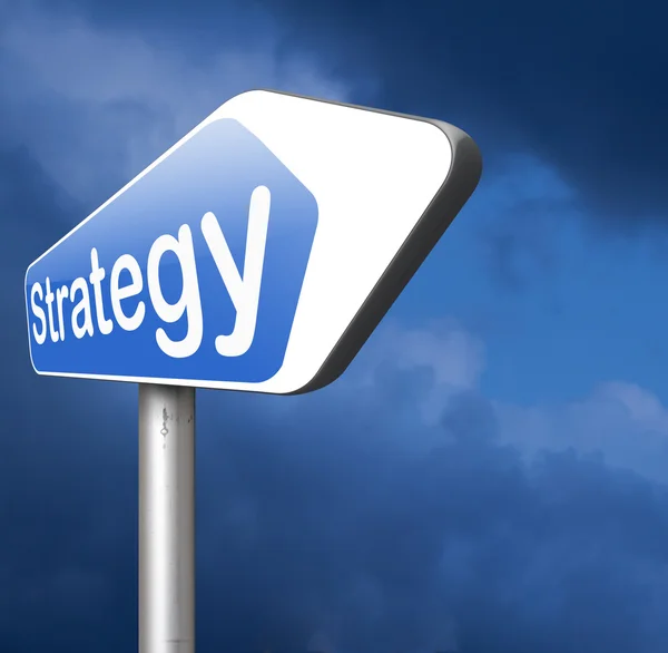 Estrategia camino flecha señal — Foto de Stock