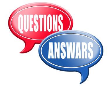 Answers questions  speech bubbles