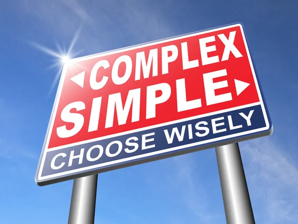 Znak drogowy proste lub złożone — Zdjęcie stockowe