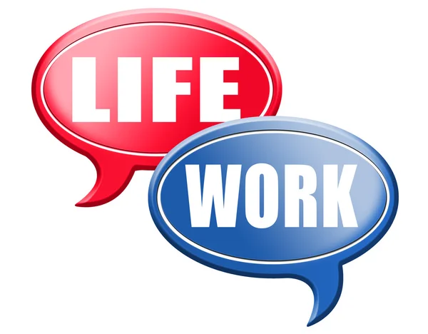 Work versus life speech bubbles — Stock Photo, Image