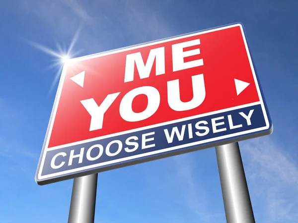 Choosing between me and you — Stock Photo, Image