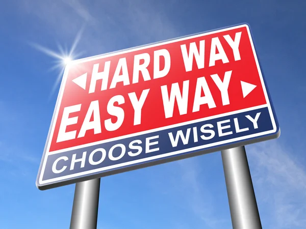Easy or hard way — Stock Photo, Image