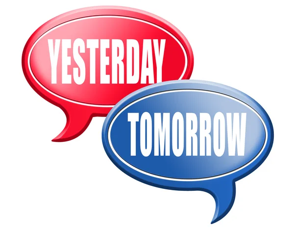 Yesterday or tomorrow future or past — Stock Photo, Image