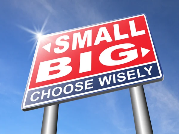 Big or small size matters — Stock Photo, Image