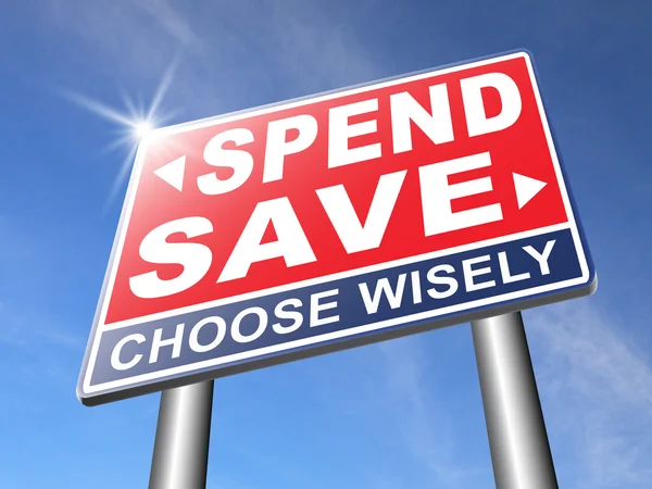 Ahorrar o gastar dinero —  Fotos de Stock