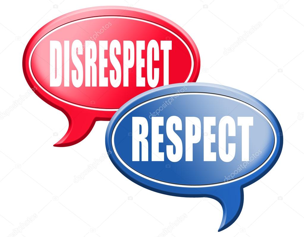 Respect different opinion speech bubbles