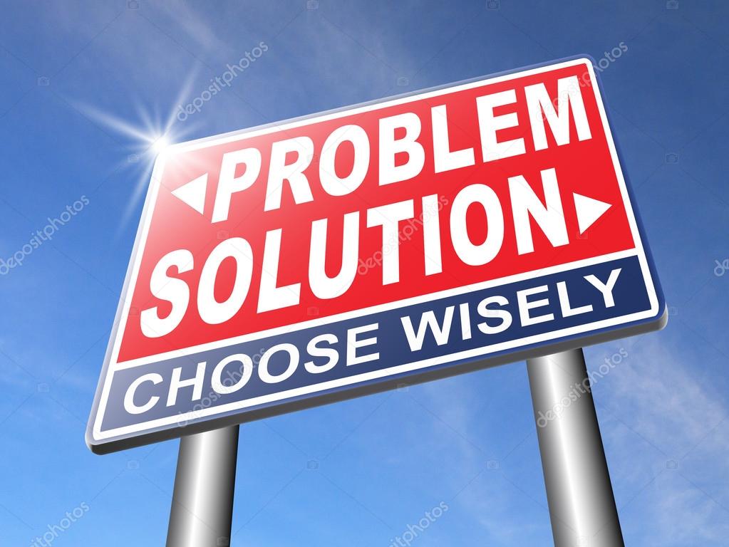 Finding solution for problems road sign