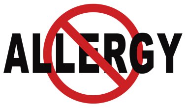 Stop allergy sign clipart