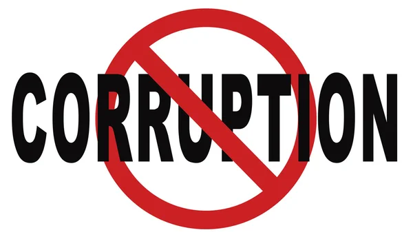 Stop corruption sign — Stock Photo, Image