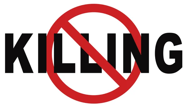 Stop killing sign — Stock Photo, Image