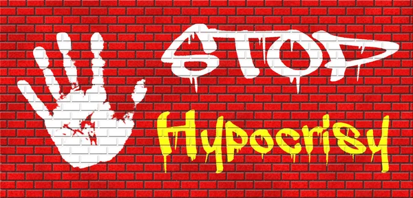 Detener signo de hipocresía — Foto de Stock