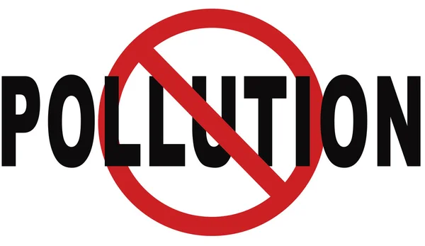 Zatrzymać zanieczyszczenie znak — Zdjęcie stockowe