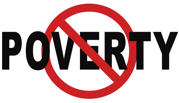 Stop segno di povertà — Foto Stock