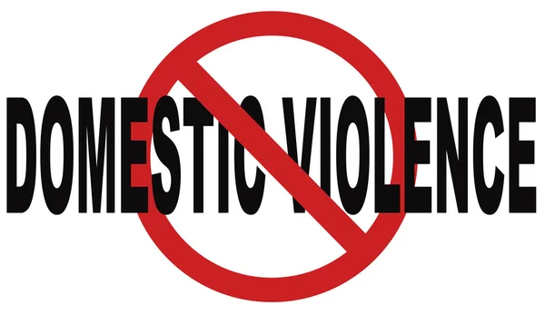Зупинити домашнє насильство знак Ліцензійні Стокові Фото