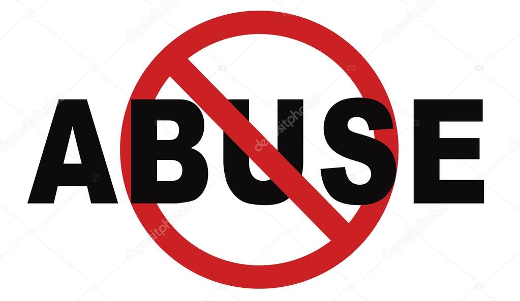 Stop abuse sign