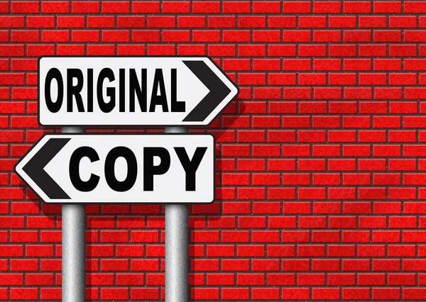 Copy or original copycat or innovation — Stock Photo, Image