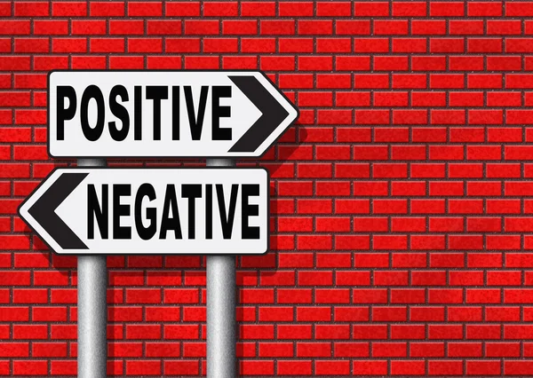 Negatief of positief denken — Stockfoto