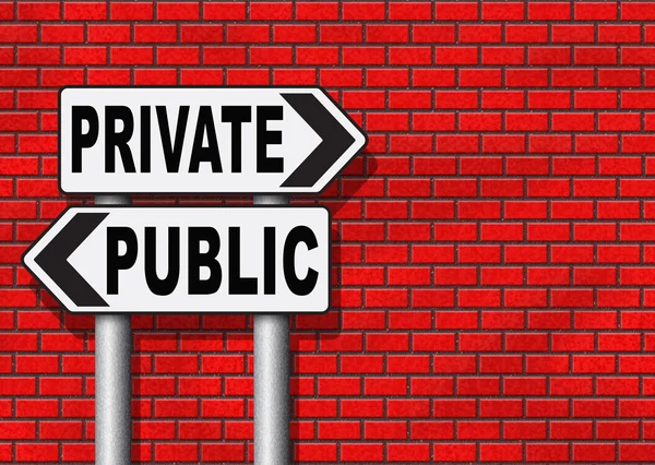 Sinal privado ou público — Fotografia de Stock