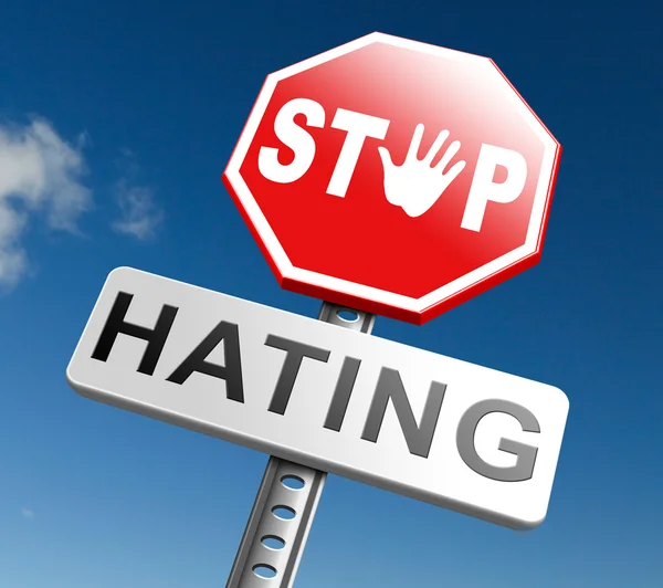 No hating sign — Stock Photo, Image