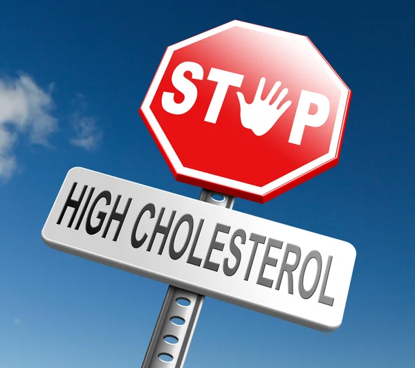 Wysoki poziom cholesterolu znak — Zdjęcie stockowe