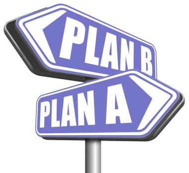planı bir veya b alternatif seçenekler işareti