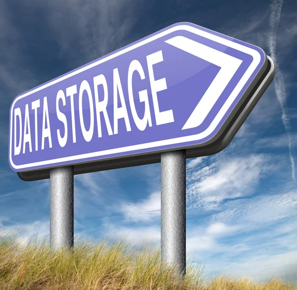 Signo de almacenamiento de datos — Foto de Stock