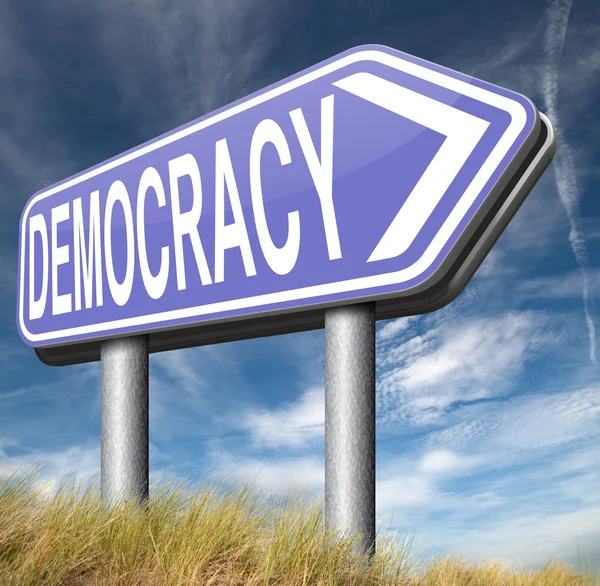 Знак стрелы демократии — стоковое фото