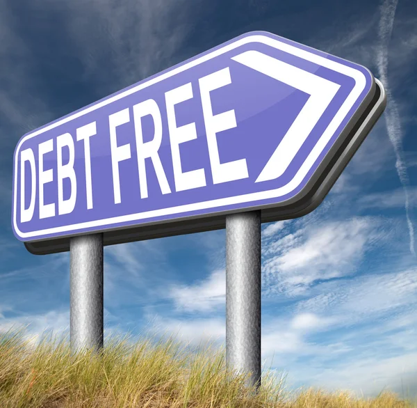 Debt free sign — Stock Photo, Image