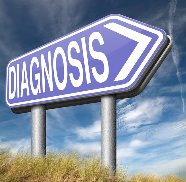 Diagnosis arrow sign — Stock Photo, Image