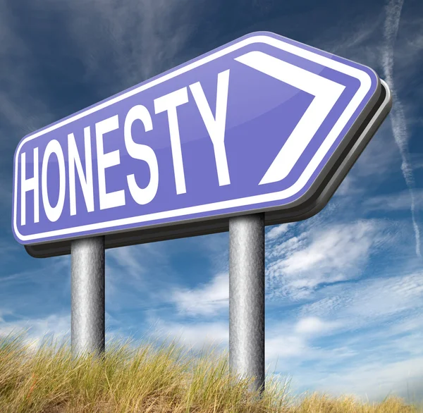 Honesty arrow sign — Stock Photo, Image
