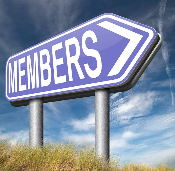 Members only sign — Stock Photo, Image